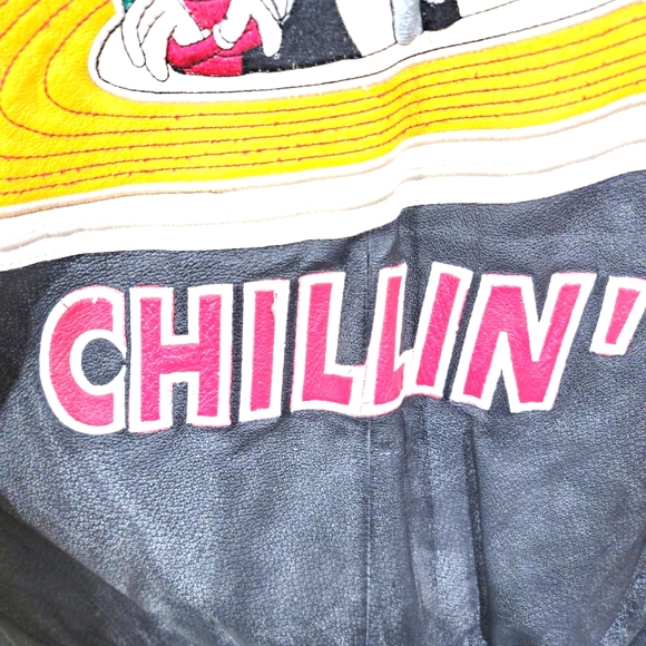 Men´s Vintage MIRAGE* Looney Tunes Leather Bomber Jacket Bomber & Varsity